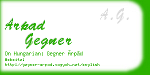 arpad gegner business card